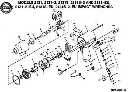 Diagram Diagram and Parts List for IR2131S  Ingersoll Rand Wrench